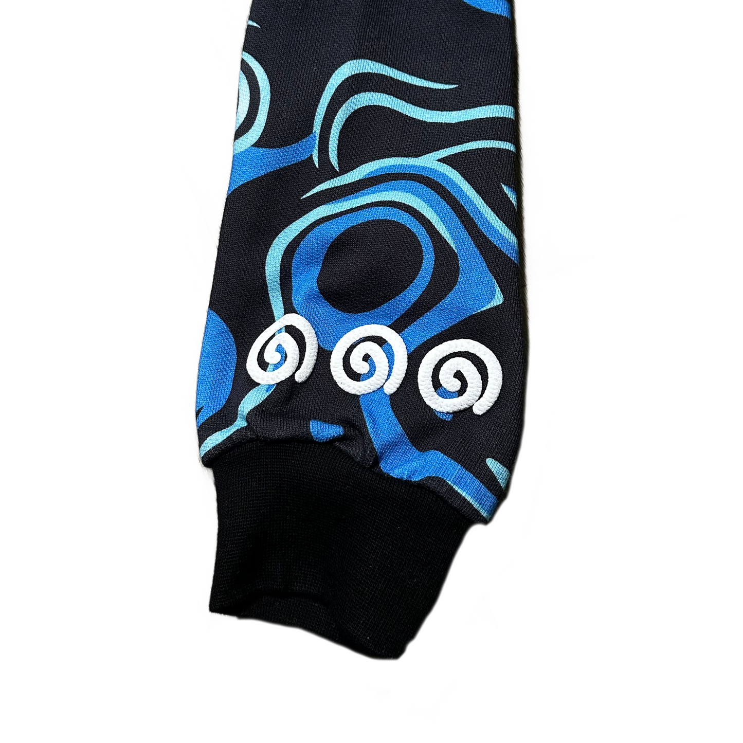 Cosmic Blue Wave Hoodie