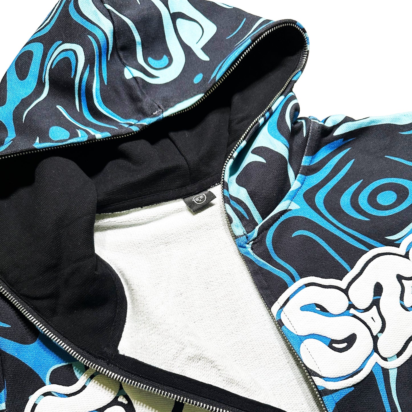 Cosmic Blue Wave Hoodie